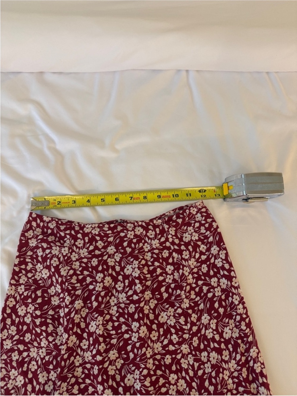 Reformation Burgundy Floral A-Line Midi Skirt - Picture 3 of 5